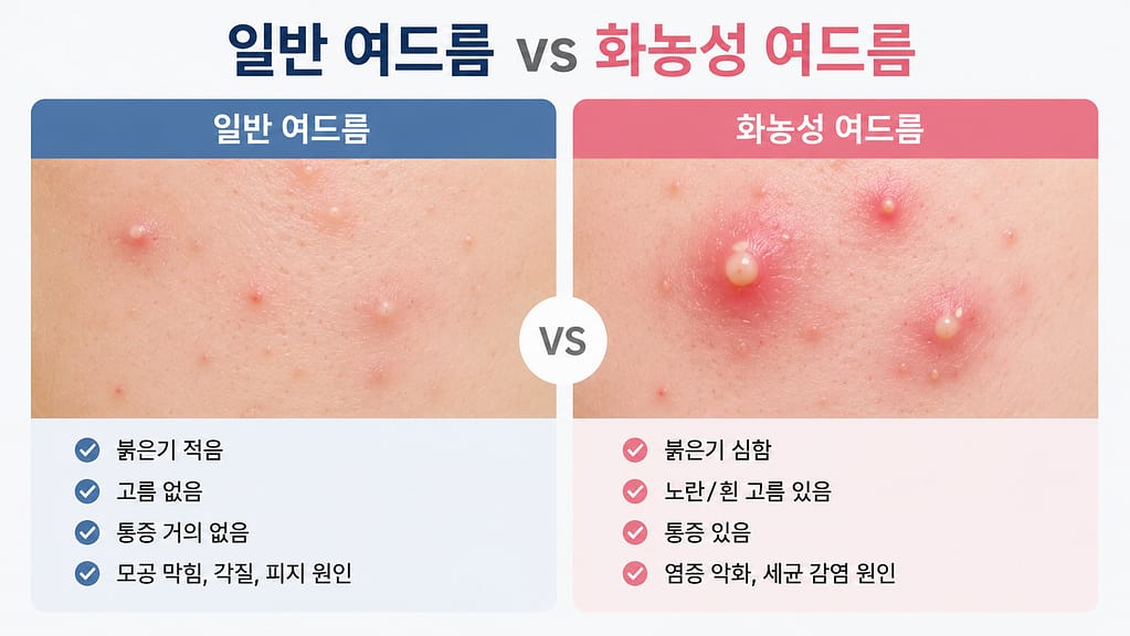 화농성 여드름