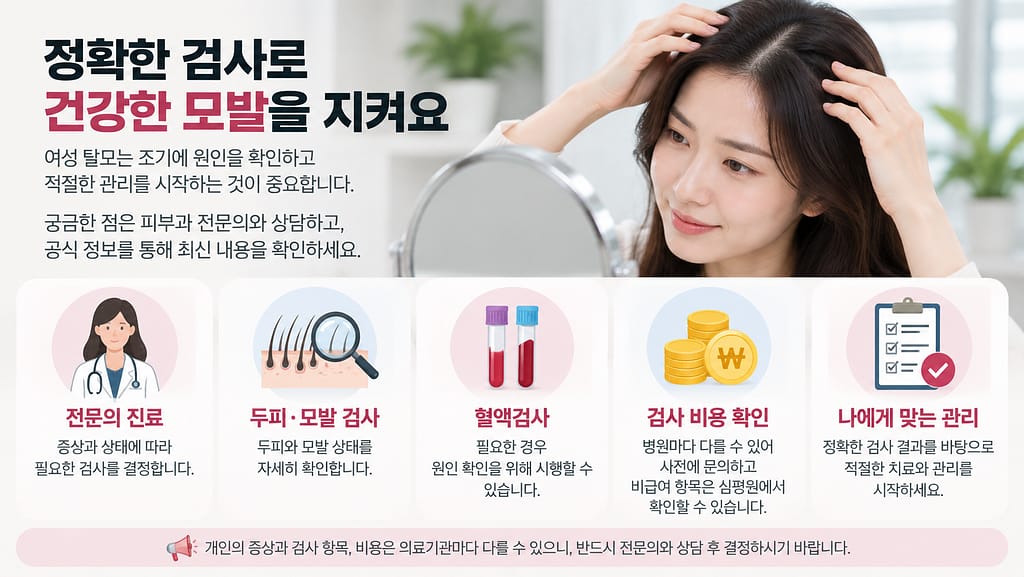 여성 탈모 검사 비용은