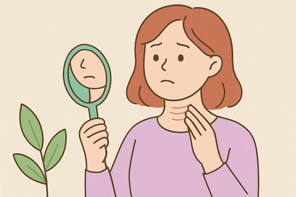 나이 들어 보이는 목주름