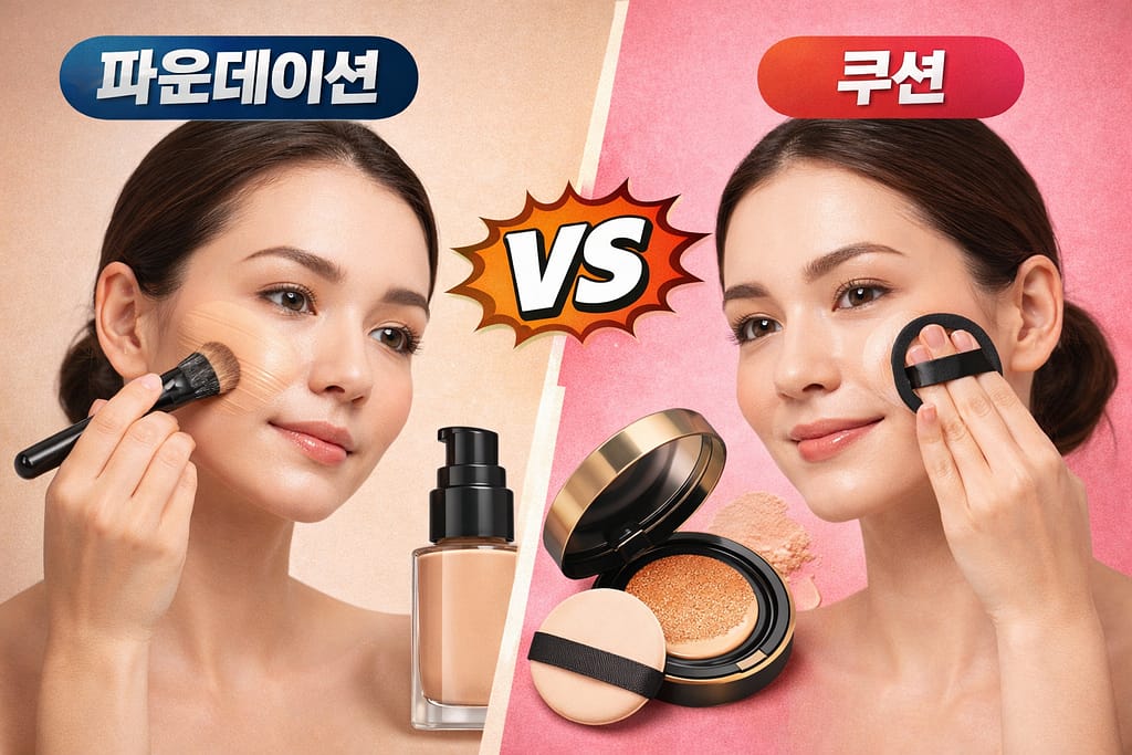 쿠션 vs 파운데이션 차이