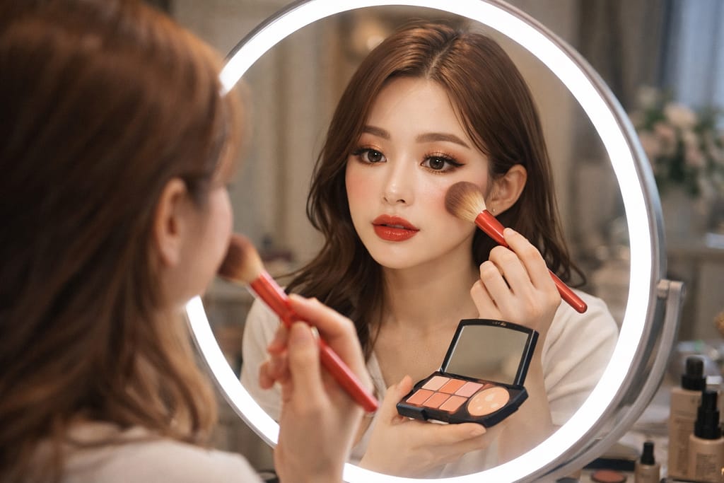 얼굴 커 보이는 메이크업 패턴