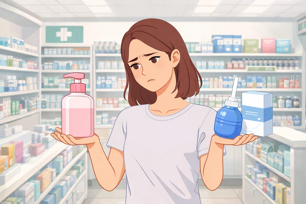 여성청결제 vs 질세정제