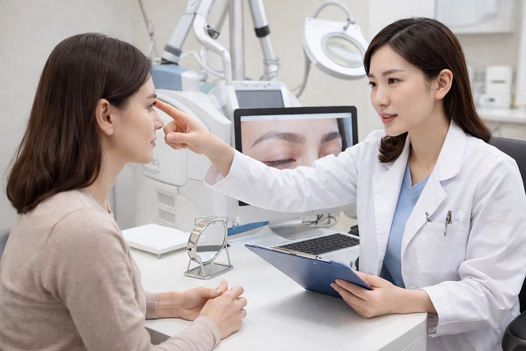 반영구 눈썹 제거