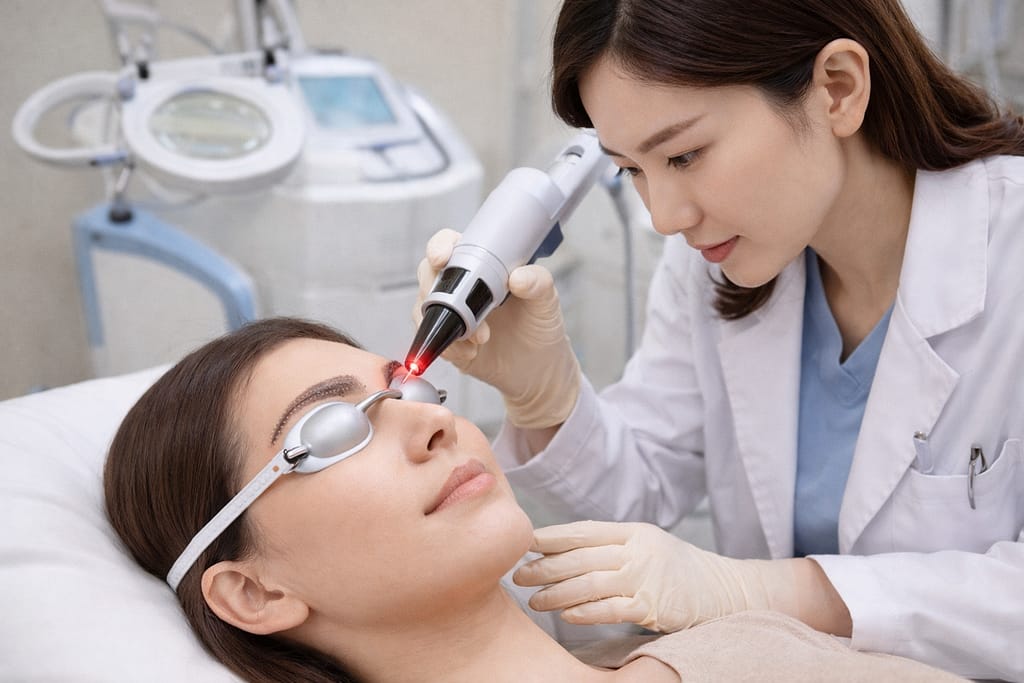 반영구 눈썹 제거