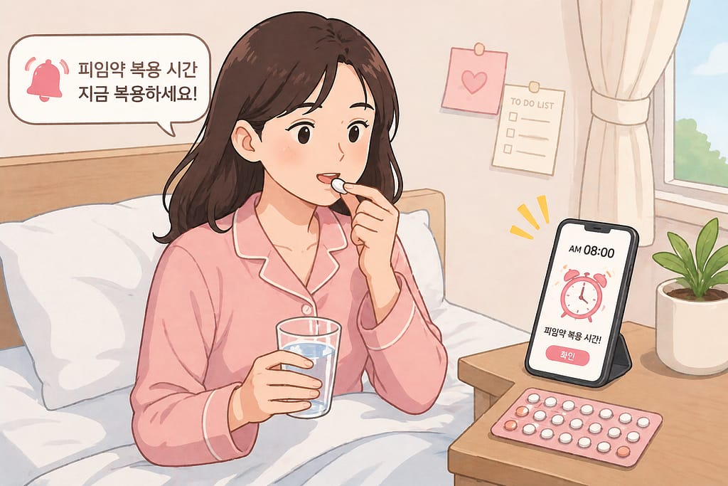 여성 피임약 복용 시