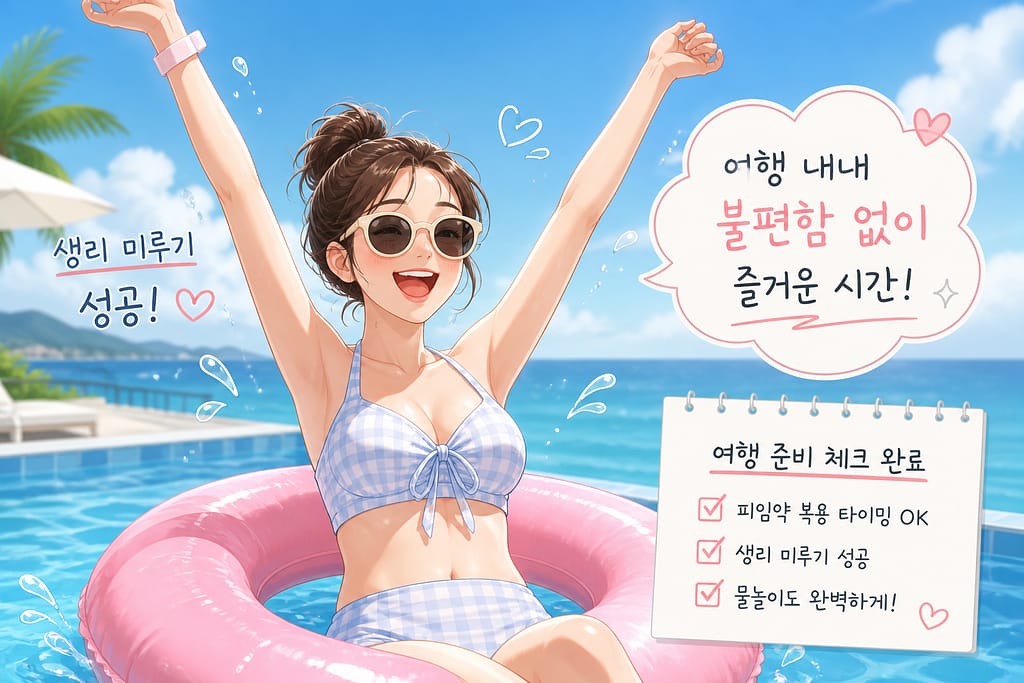 여행 전 생리 미루기