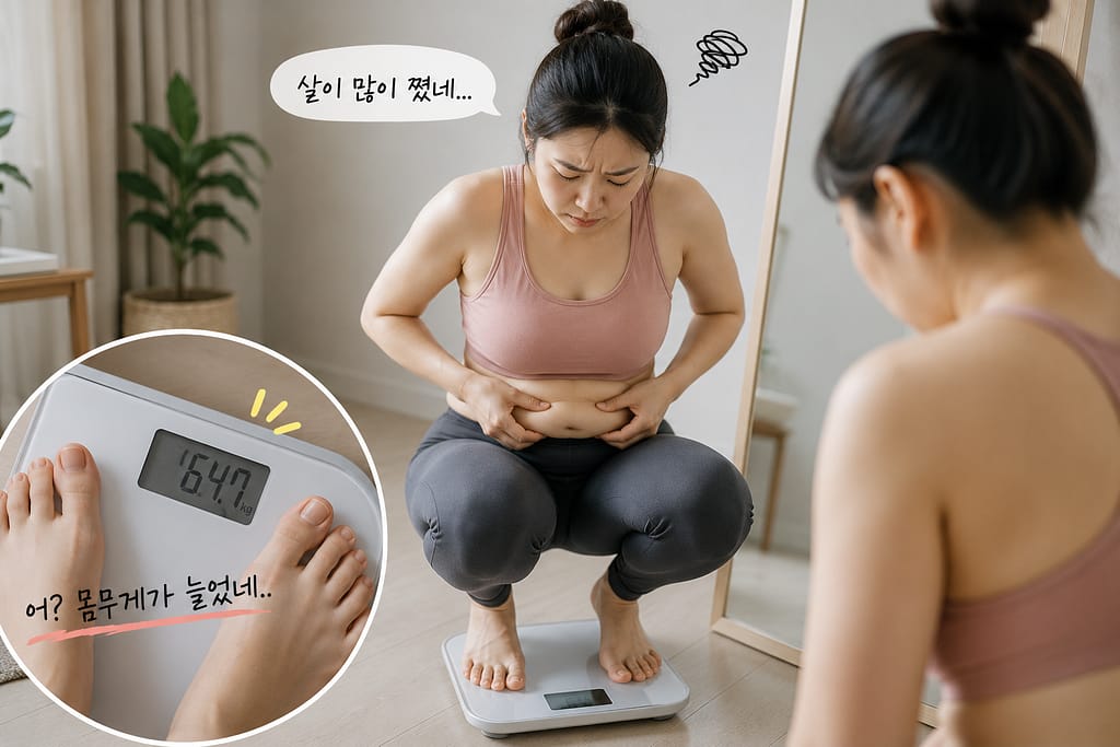 살이 갑자기 찐다