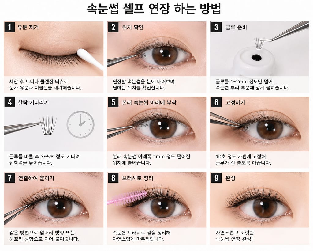 속눈썹 셀프 연장법